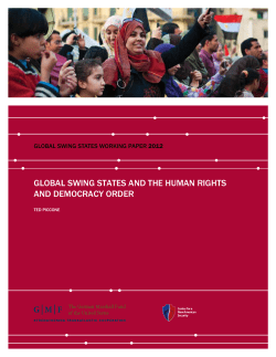 Global SwinG StateS and the human riGhtS and democracy order