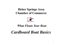 Cardboard Boat Basics