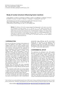 Study of nuclear structure influencing fusion reactions