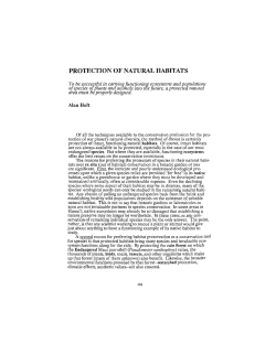 protection of natural habitats - University of Hawaii at Manoa