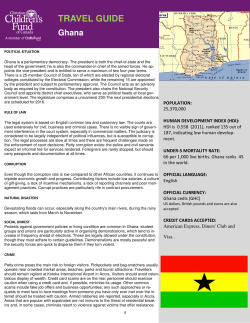 Ghana Travel Briefing document