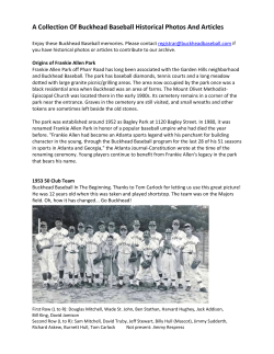 A Collection Of Buckhead Baseball Historical Photos And Articles