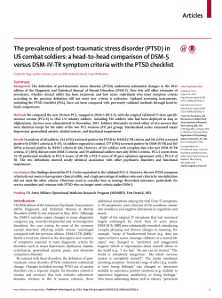 Lancet Psychiatry 2014 - Once a Warrior &ndash; Always a Warrior