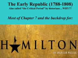 The Federalist Era (1788