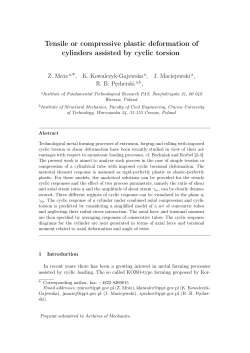 Tensile or compressive plastic deformation of cylinders assisted by