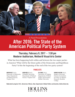 After 2016: The State of the American Political Party System