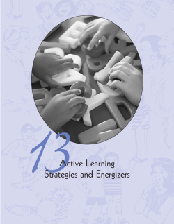Active Learning Strategies and Energizers