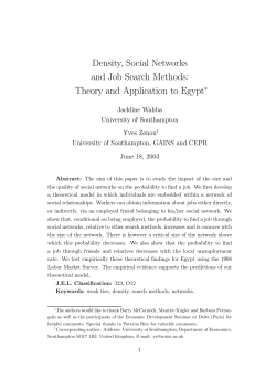 Density, Social Networks and Job Search Methods