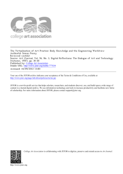 The Virtualization of Art Practice: Body Knowledge and
