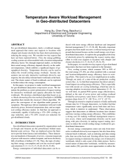 Temperature Aware Workload Management in Geo