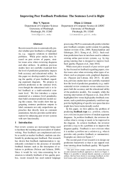 Improving Peer Feedback Prediction: The Sentence Level is Right