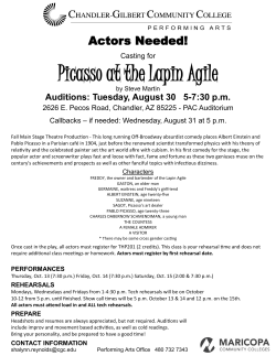 Picasso audition packet