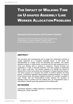 the impact of walking time on u-shaped assembly line worker