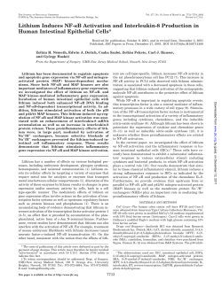 Lithium Induces NF- B Activation and Interleukin