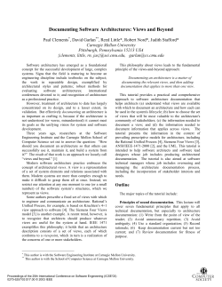 Documenting Software Architectures: Views and