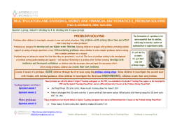 PROBLEM SOLVING MULTIPLICATION AND DIVISION 6, MONEY