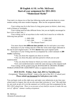 Summer 2011 - MND mythology