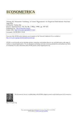 Testing for Parameter Constancy in Linear Regressions