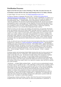 Petrification Processes - European Association of Archaeologists