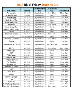 Black Friday Store Hours - The Shoppes at Grand Prairie