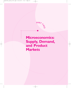 Microeconomics: Supply, Demand, and Product Markets