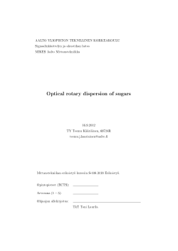 Optical rotary dispersion of sugars