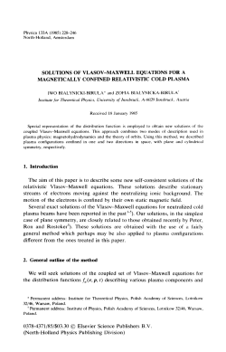 SOLUTIONS OF VLASOV-MAXWELL EQUATIONS FOR A