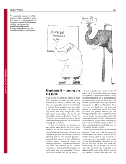Elephants II &ndash; taming the big guys