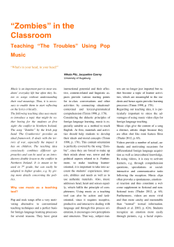 &ldquo;Zombies&rdquo; in the Classroom