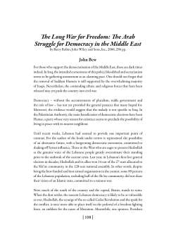 The Long War for Freedom: The Arab Struggle for Democracy in the