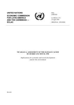 NICARAGUA: ASSESSMENT OF THE DAMAGE CAUSED