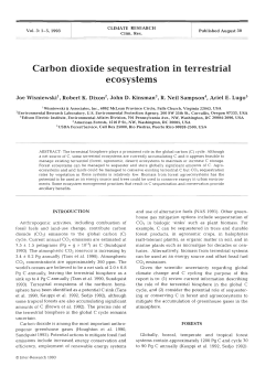 Carbon dioxide sequestration in terrestrial ecosystems