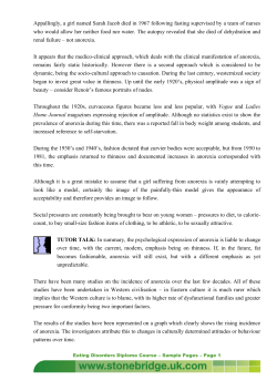 Appallingly, a girl named Sarah Jacob died in 1967 following fasting