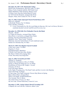 Our First 50 Years - Shrewsbury Chorale
