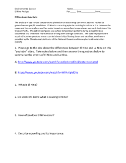 1. Please go to this site about the differences between El Nino and
