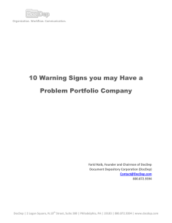 10 Warning Signs you may Have a Problem Portfolio Company
