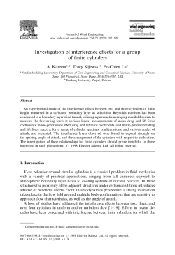 Investigation of interference effects for a group of finite cylinders