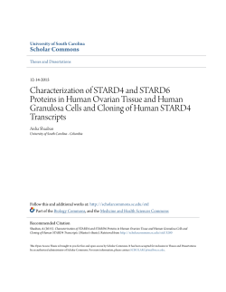 Characterization of STARD4 and STARD6 Proteins in Human