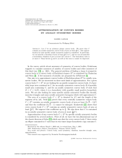 APPROXIMATION OF CONVEX BODIES BY AXIALLY SYMMETRIC