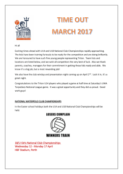 18/U Girls National Club Championships Wednesday 12