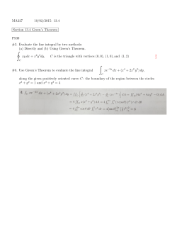 MA227 10/02/2015: 13.4 Section 13.4 Green`s Theorem P939 #3