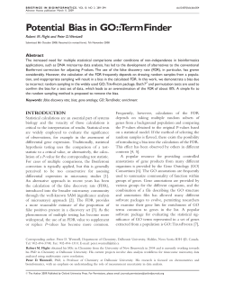 Potential Bias in GO::TermFinder