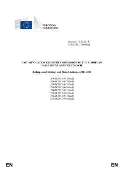 Enlargement Strategy paper 2013 - 2014