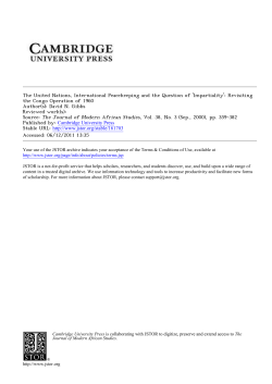 The United Nations, International Peacekeeping and the Question of