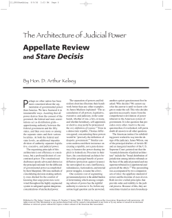Appellate Review and Stare Decisis