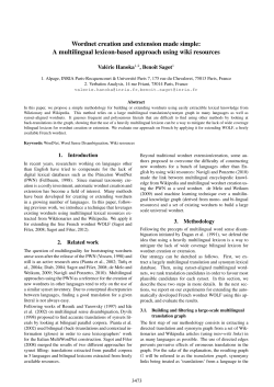 A multilingual lexicon-based approach using wiki resources