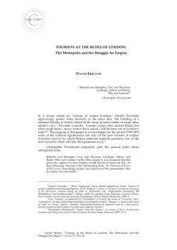 Tourists at the ruins of London: the metropolis and the