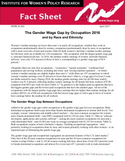 The Gender Wage Gap by Occupation 2016