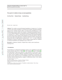 The speed of evolution in large asexual populations