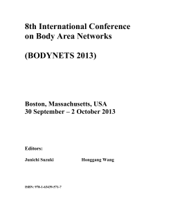 8th International Conference on Body Area